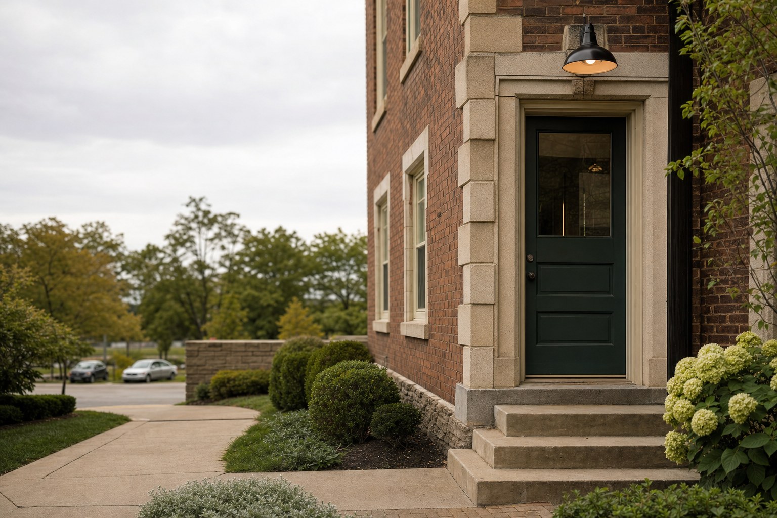 A private side entrance to a professional office